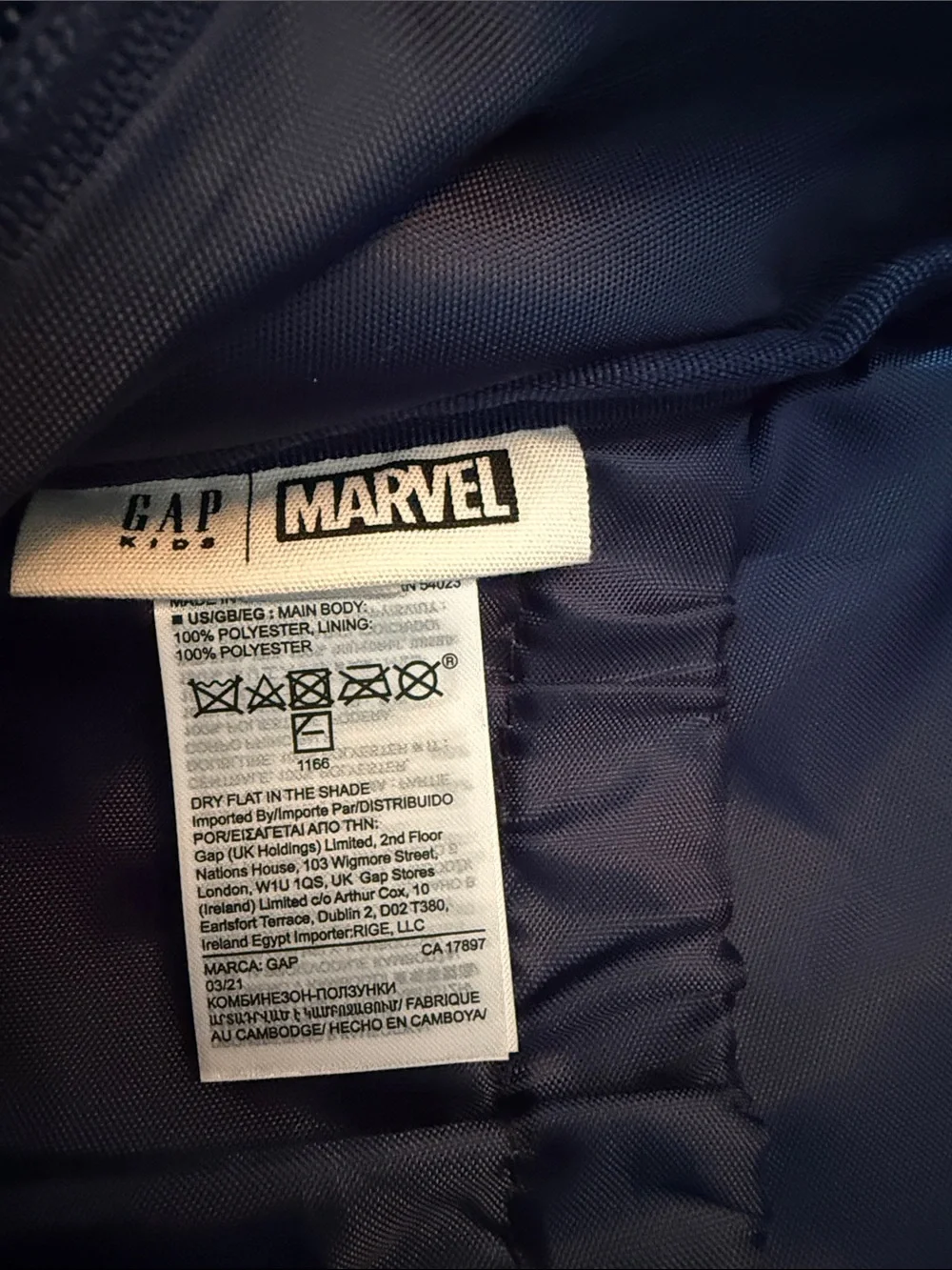 Marvel Navy Logo Backpack from Marvel x GAP